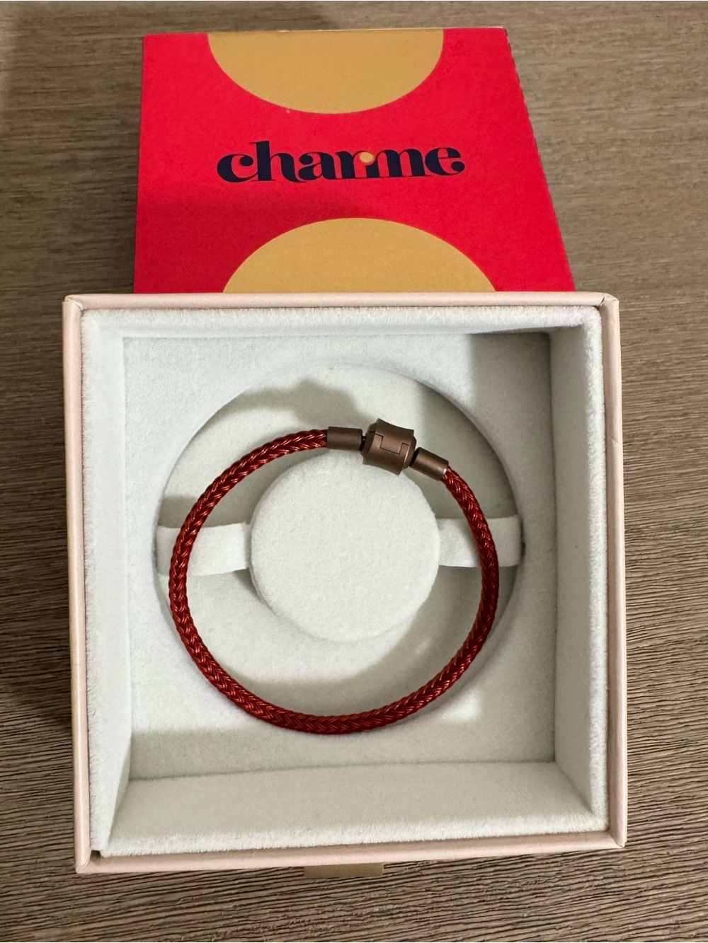 Chow Sang Sang Charme Bracelet Cord Red 17cm with Original Box